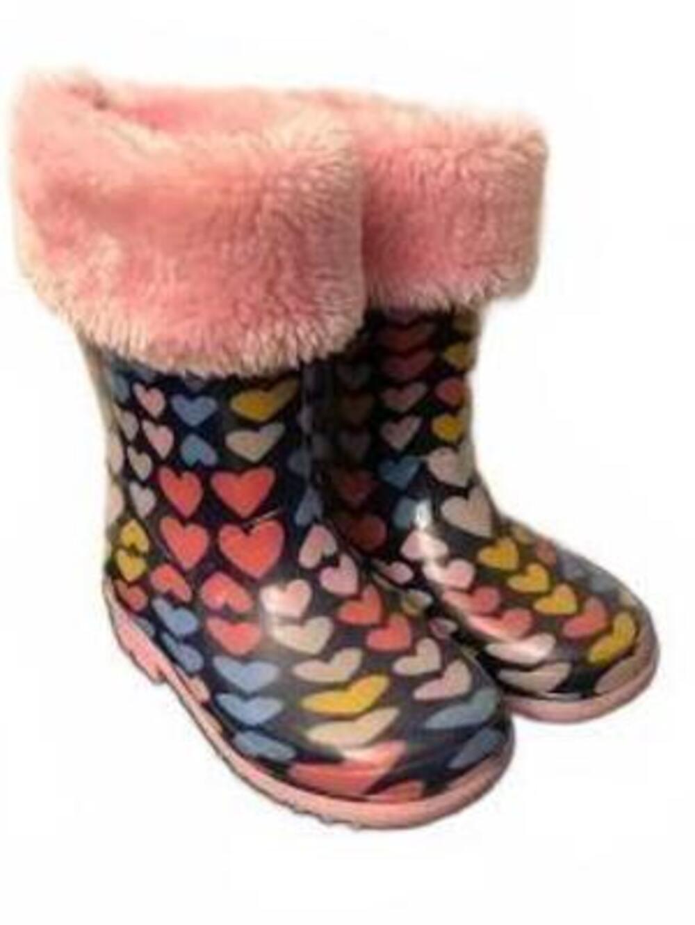 Carter's Little Girl's Easy On Waterproof Hearts Snow Winter Boots Shoes 6M